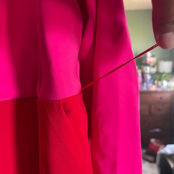 Fashion to Figure: Patrick Starr Collection Red and Pink Jumpsuit Size 2 - Picture 6 of 10